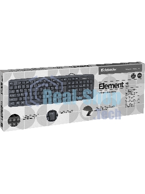 Клавиатура проводная Defender Element HB-520, USB, черный