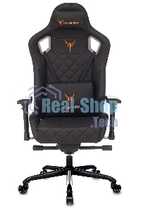 Кресло игровое Knight TITAN черный ромбик эко.кожа с подголов. крестовина металл