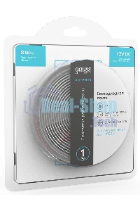 Лента светодиодная Basic Gauss 12V 8W/m 900lm/m 4000K IP20 LED 3m 1/100