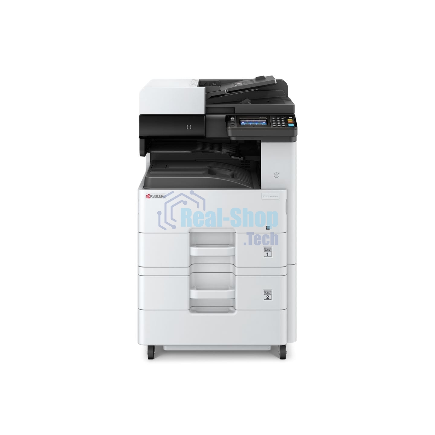 МФУ лазерное Kyocera Ecosys M4125idn (1102P23NL0/NL1), A3, ч/б, печ. до 25 стр/мин. (А4) до 12 стр/мин. (А3), скан. до 50 стр/мин., 1200 x 1200 dpi (печать) 600x600dpi (скан.), USB, RJ-45, NFC, Air Print, Mopria
