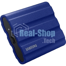 Внешний SSD Samsung T7 Shield, 1TB, USB 3.2 Gen 2 Type-C, R/W 1050/1000, синий
