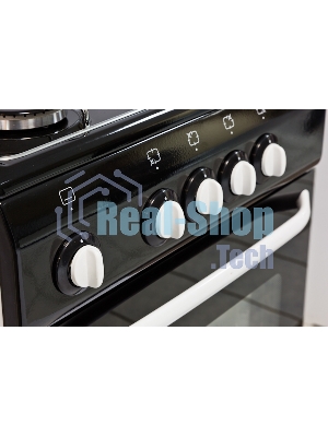 Плита газовая De Luxe 5040.38Г (Щ) черный, конфорок 4 шт, духовка 43 л, 50 см x 85 см x 50 см
