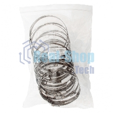 Хомуты Сибртех нержав, сталь, стандартное болтовое крепление 90-110 мм 25 шт/уп, ширина 9 мм