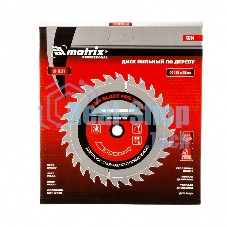 Пильный диск Matrix по дереву, 185x30мм, 36 зубьев Professional
