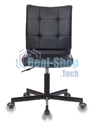 Кресло Бюрократ CH-330M/BLACK черный, экокожа, 120 кг, механизм качания, без подлокотников