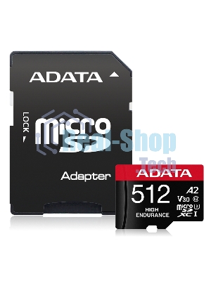 Флеш карта MICRO SDXC 512Gb W/AD. AUSDX512GUI3V30SA2-RA1 ADATA