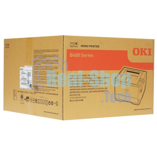 Принтер лазерный OKI B432DN (45762012), A4, ч/б, печ. 40 стр/мин., 1200 x 1200 dpi, Ethernet, USB