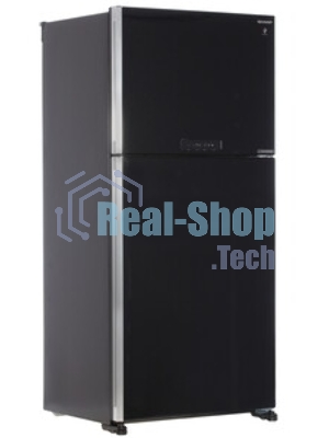 Холодильник Sharp SJ-XG60PMBK черный двухкамерный 422/178 л морозилка сверху, No Frost