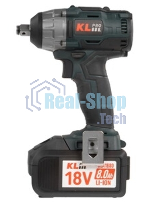 Профессиональный бесщеточный гайковерт аккумуляторный KLPRO KLSS18B-80 (18В, Li-ion-2шт, 8.0А·ч, 250Нм, 2 скорости, подсветка,З/У,в кейсе)