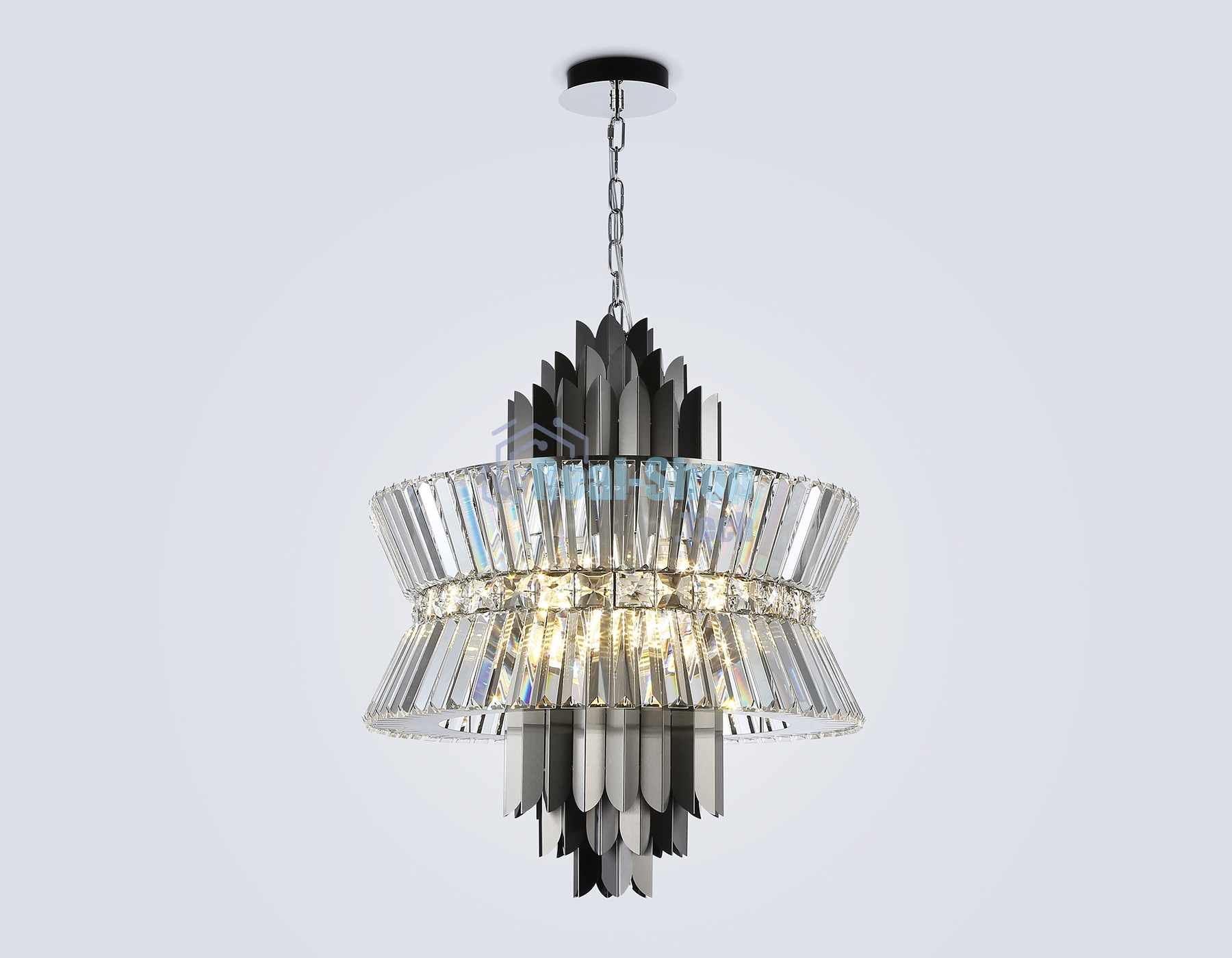 Люстра Ambrella light LH41020/12 BK/CL черный/прозрачный E14*12 max 40W D560*660