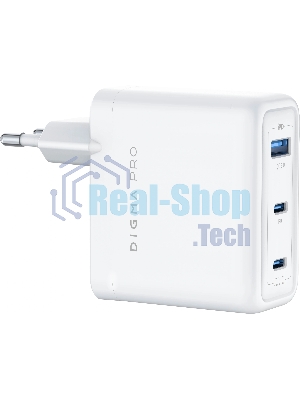 Сетевое зарядное устройство Digma Pro DPW10C 100W 5A (PD+QC) 2хUSB-C/USB-A универсальное белый (DPW1С0G012WH)
