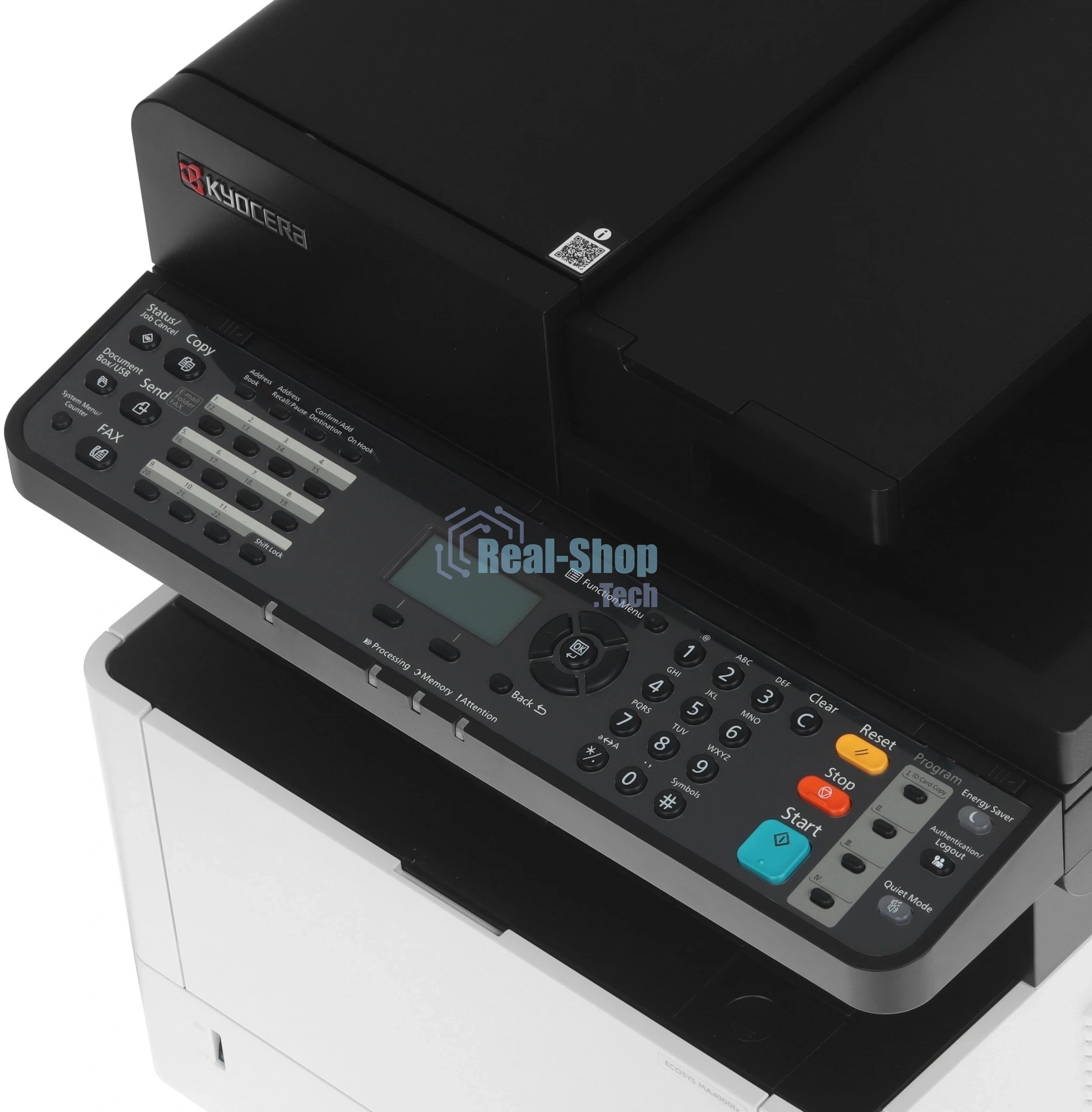 МФУ лазерное Kyocera ECOSYS MA4000fx(110C1B3NL0), ч/б лазерный, A4, 40 стр/мин, 1200x1200 dpi, 512 Мб, USB 2.0, Network, лоток 250 л., Duplex, автопод., старт.тонер 3600 стр.