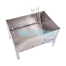 Мангал сборный со складным дном в пленке с шампурами Сокол