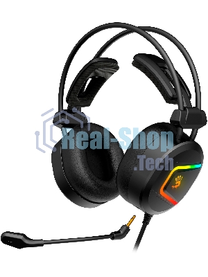 Гарнитура проводная с микрофоном A4Tech Bloody MC750 черный 2.3м мониторные USB оголовье (MC750 BLACK)