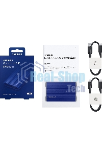 Внешний SSD Samsung T7 Shield, 1TB, USB 3.2 Gen 2 Type-C, R/W 1050/1000, синий