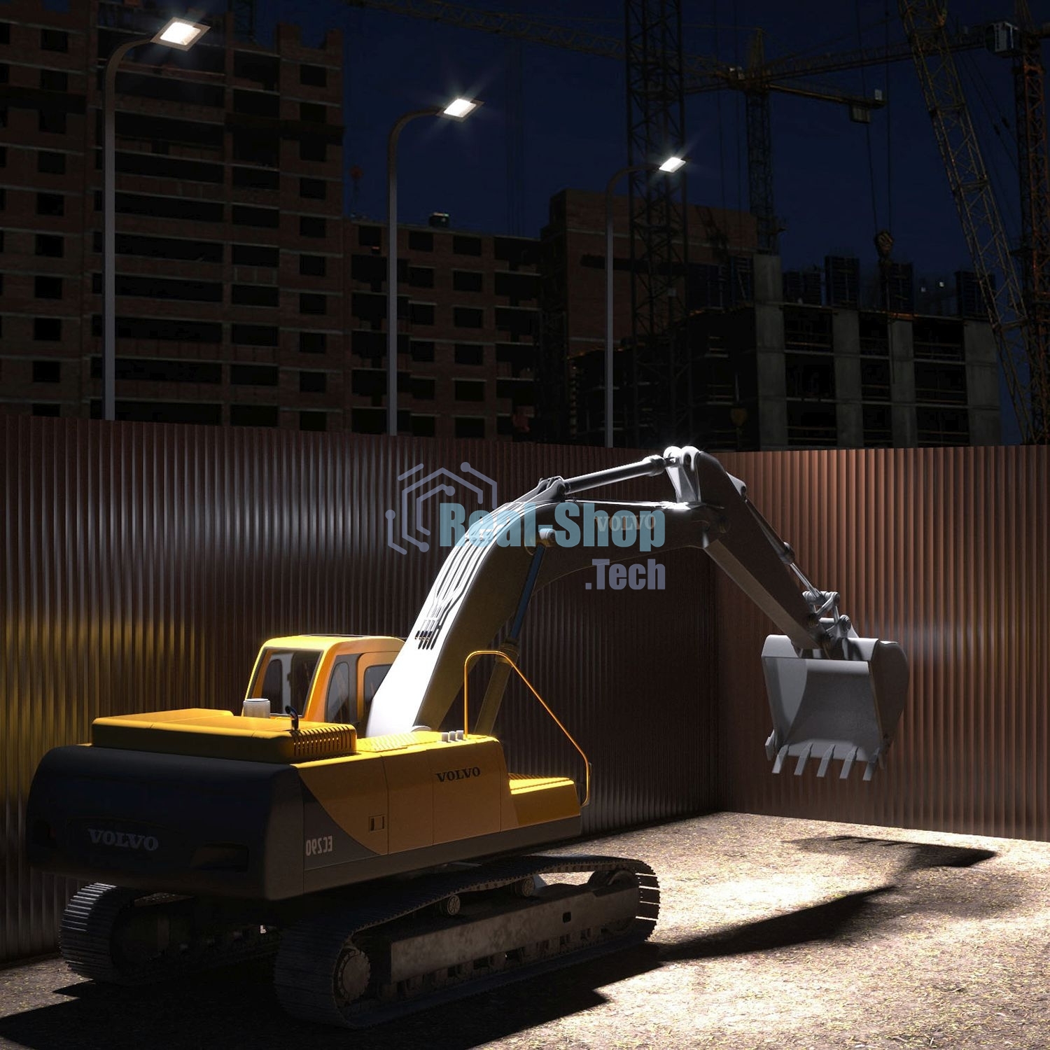 Прожектор светодиодный Gauss Elementary 100Вт 6600лм IP65 6500К черный ПРОМО