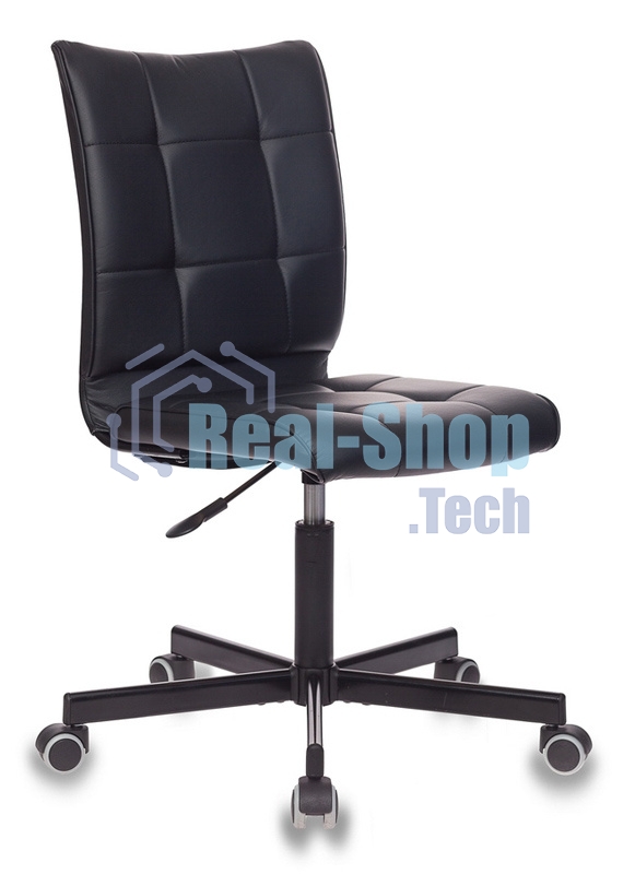 Кресло компьютерное Бюрократ CH-330M/BLACK черный, искусственная кожа, крестовина металл, без подлокотников