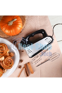 Миксер электрический Galaxy GL 2208, черный с серебристым, ручной, 250 Вт, 5 скоростей + режим 