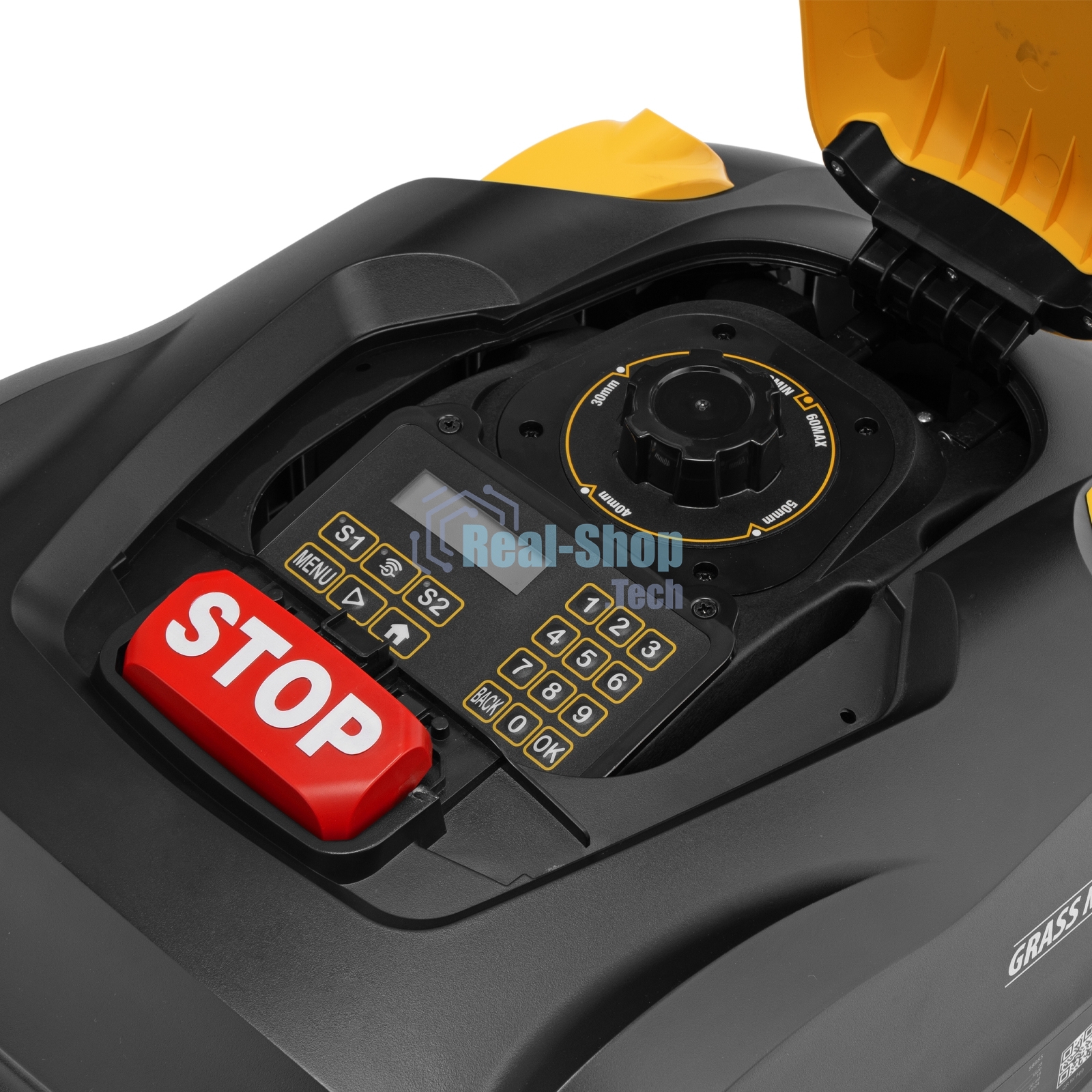 Робот-газонокосилка Denzel Grass Master 1000, ультразвуковой датчик, 3 Ач, LCD дисплей, Wi-Fi