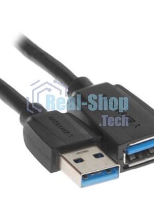 Кабель-удлинитель Vention USB 3.0 AM/AF - 1м Black Edition