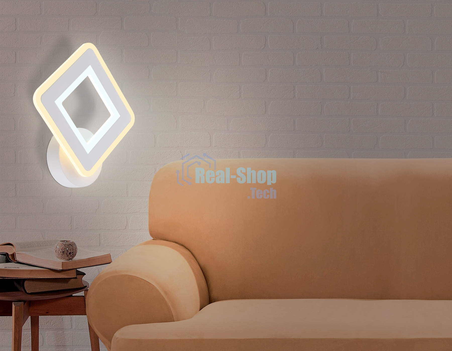 Настенный светодиодный светильник FA871 WH белый 11W 220*250*50