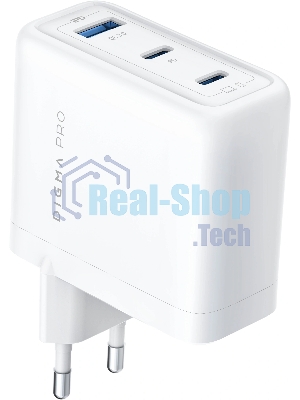 Сетевое зарядное устройство Digma Pro DPW10C 100W 5A (PD+QC) 2хUSB-C/USB-A универсальное белый (DPW1С0G012WH)
