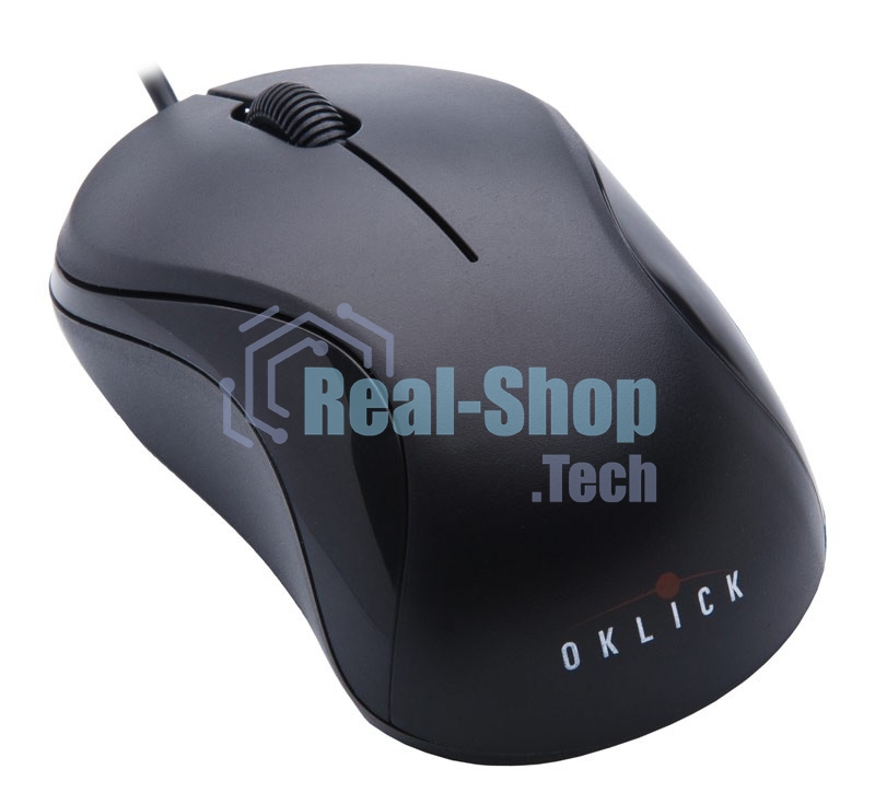Мышь проводная Oklick 115S черный, 1200 dpi, USB, кнопки - 3