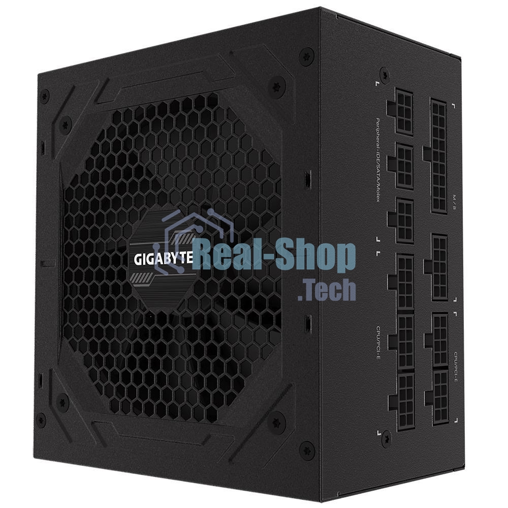 Блок питания Gigabyte P750GM (GP-P750GM), 750Вт, 80 PLUS Gold, 120мм, модульный, черный