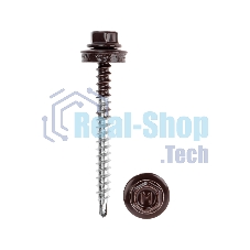 Саморез кровельный Kranz 4,8х50, окрашенный RAL 8017, короб (150 шт/уп)