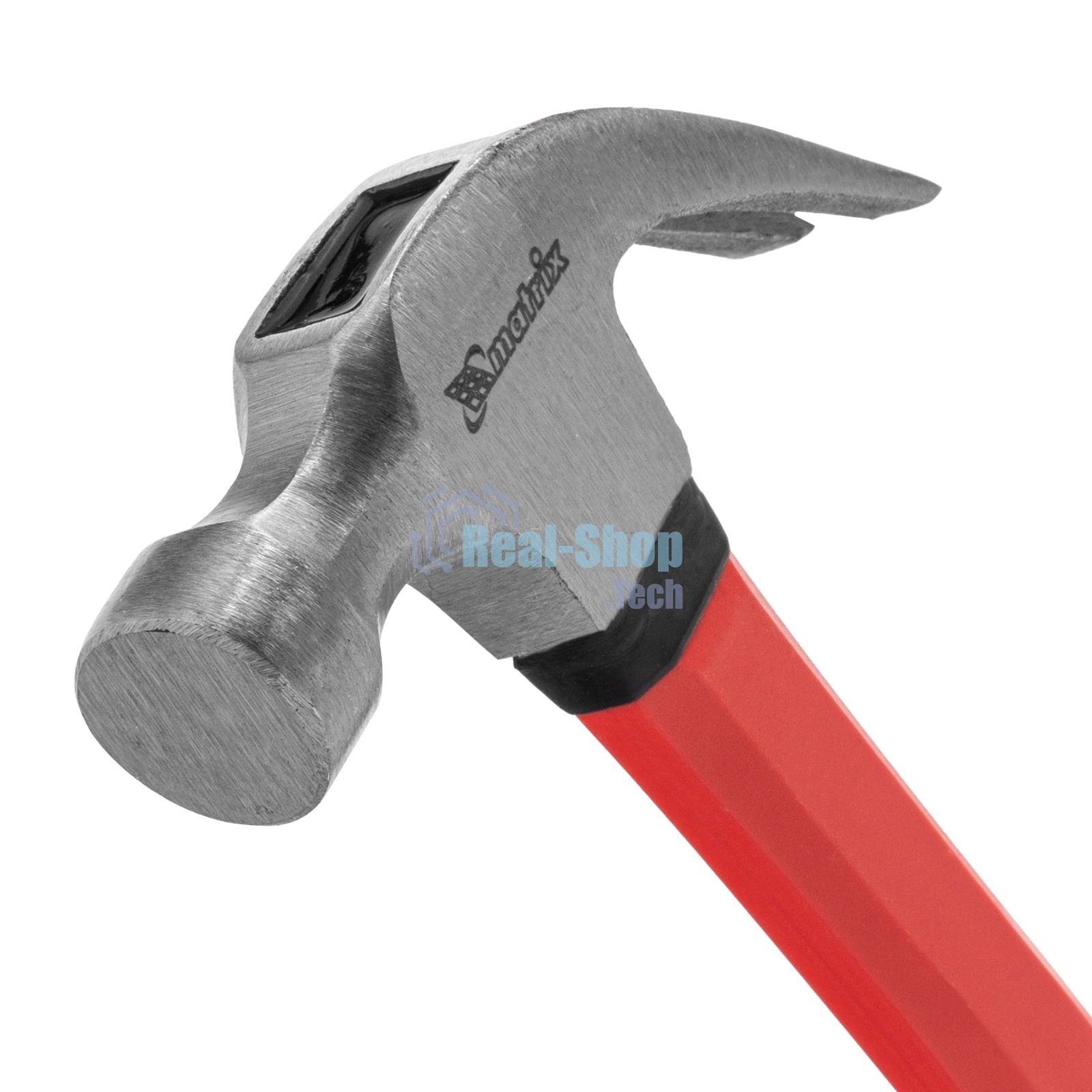 Молоток-гвоздодер Matrix 450 г, боек 27 мм, фибергласовая обрезиненная рукоятка