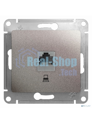 Механизм розетки комп. 1-м Glossa RJ45 кат.5е платина SchE GSL001281K