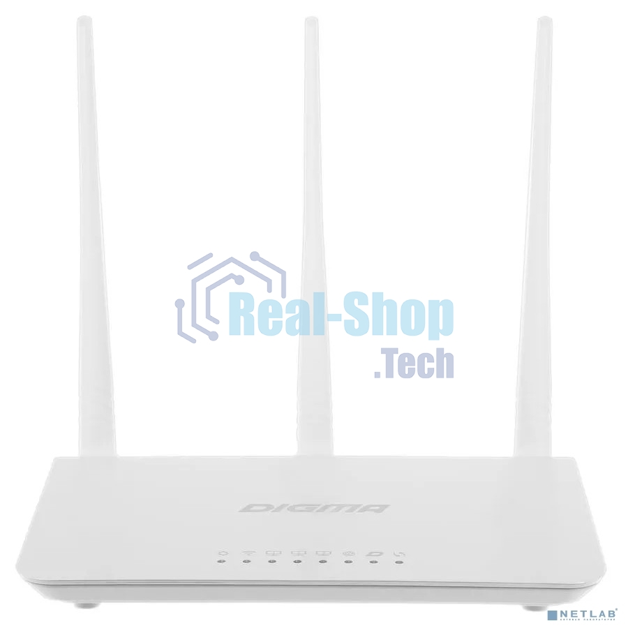 Роутер беспроводной Digma DWR-N302 N300 10/100BASE-TX белый (упак.:1шт)