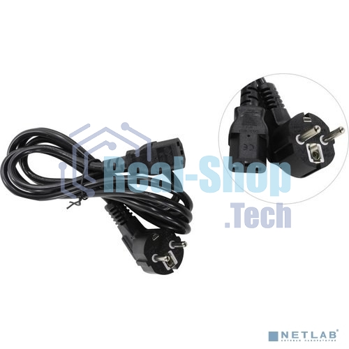 Кабель питания ExeGate Power PC-1,8P (Евровилка угл. Schuko->С13) VDE-250V-3*0.75-CU, 10A, 1.8м