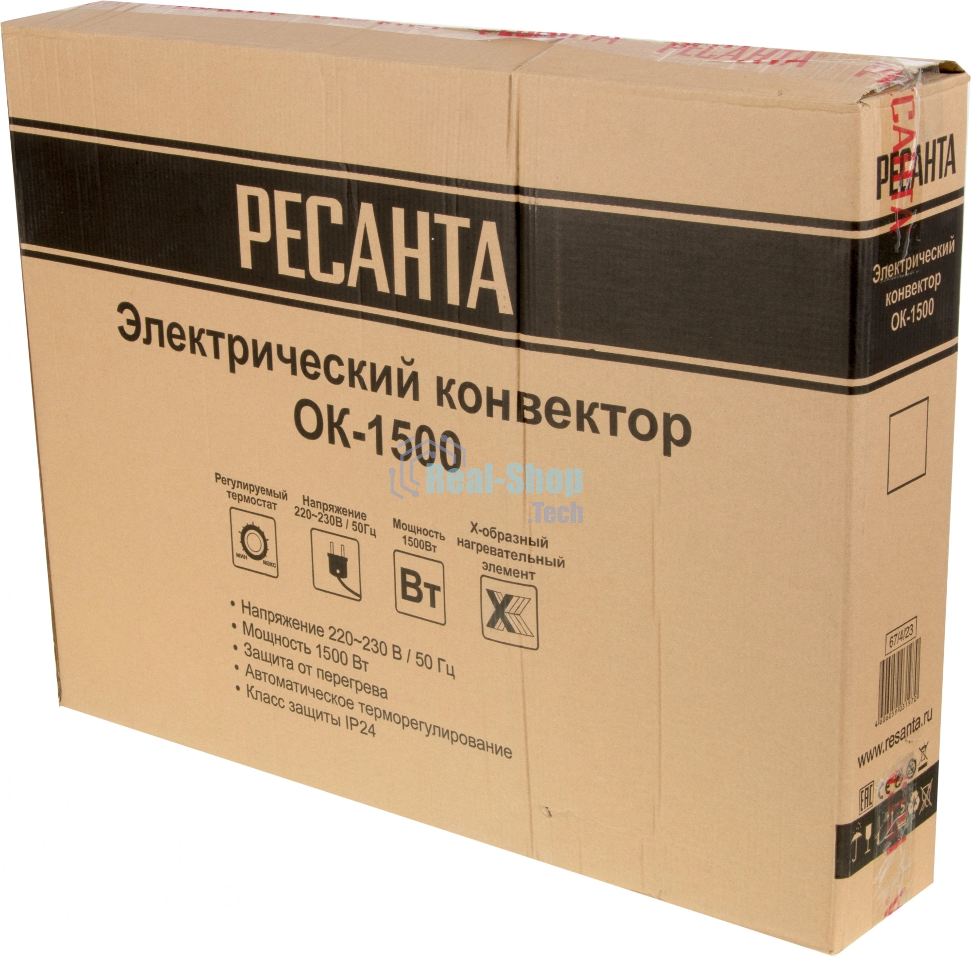 Конвектор электрический Ресанта ОК-1500 белый, 1500 Вт, 20 м2, термостат