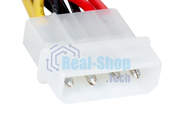 Кабель питания EX138936RUS SATA ExeGate EX-CC-SATA-PS (Molex 4pin/SATA15pin, 0,15м)