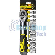 Набор головок STAYER 27750-H12  standard: 1/2 на пластиковом рельсе трещотка удлинитель 10-24мм 12ш