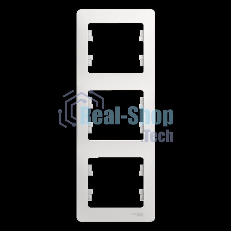 Рамка 3-м Glossa верт. бел. SchE GSL000107