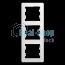 Рамка 3-м Glossa верт. бел. SchE GSL000107