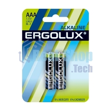 Элемент питания алкалиновый Ergolux LR03 BL-2 1.5В Alkaline (блист.2шт)