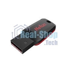 Флешка USB Netac U197 (NT03U197N-032G-20BK), 32Gb, USB 2.0, R/W 25/10, черный/красный