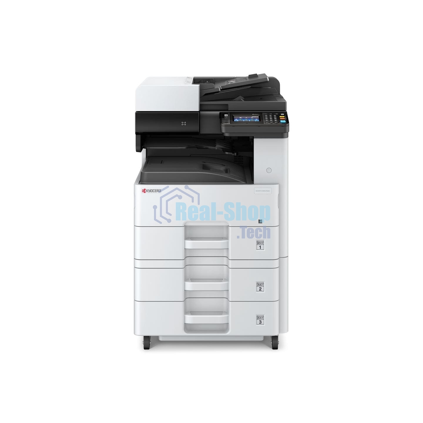 МФУ лазерное Kyocera Ecosys M4125idn (1102P23NL0/NL1), A3, ч/б, печ. до 25 стр/мин. (А4) до 12 стр/мин. (А3), скан. до 50 стр/мин., 1200 x 1200 dpi (печать) 600x600dpi (скан.), USB, RJ-45, NFC, Air Print, Mopria