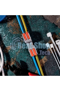 Клемма Rexant СМК 222-422R проходная разъемная 2 полюса серая 0,2-2,5/4мм² (50 шт/уп)