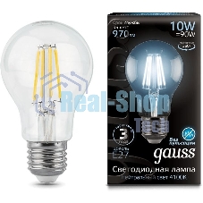 Лампа светодиодная Gauss Filament А60 E27 10Вт 4100К