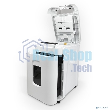 Шредер Heleos АП37-5 белый/белый с автоподачей (секр.P-5) фрагменты 220лист. 37лтр. скрепки скобы пл.карты