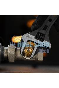 Ключ разводной Denzel 135 мм, CrV, кованый, укороченная рукоятка