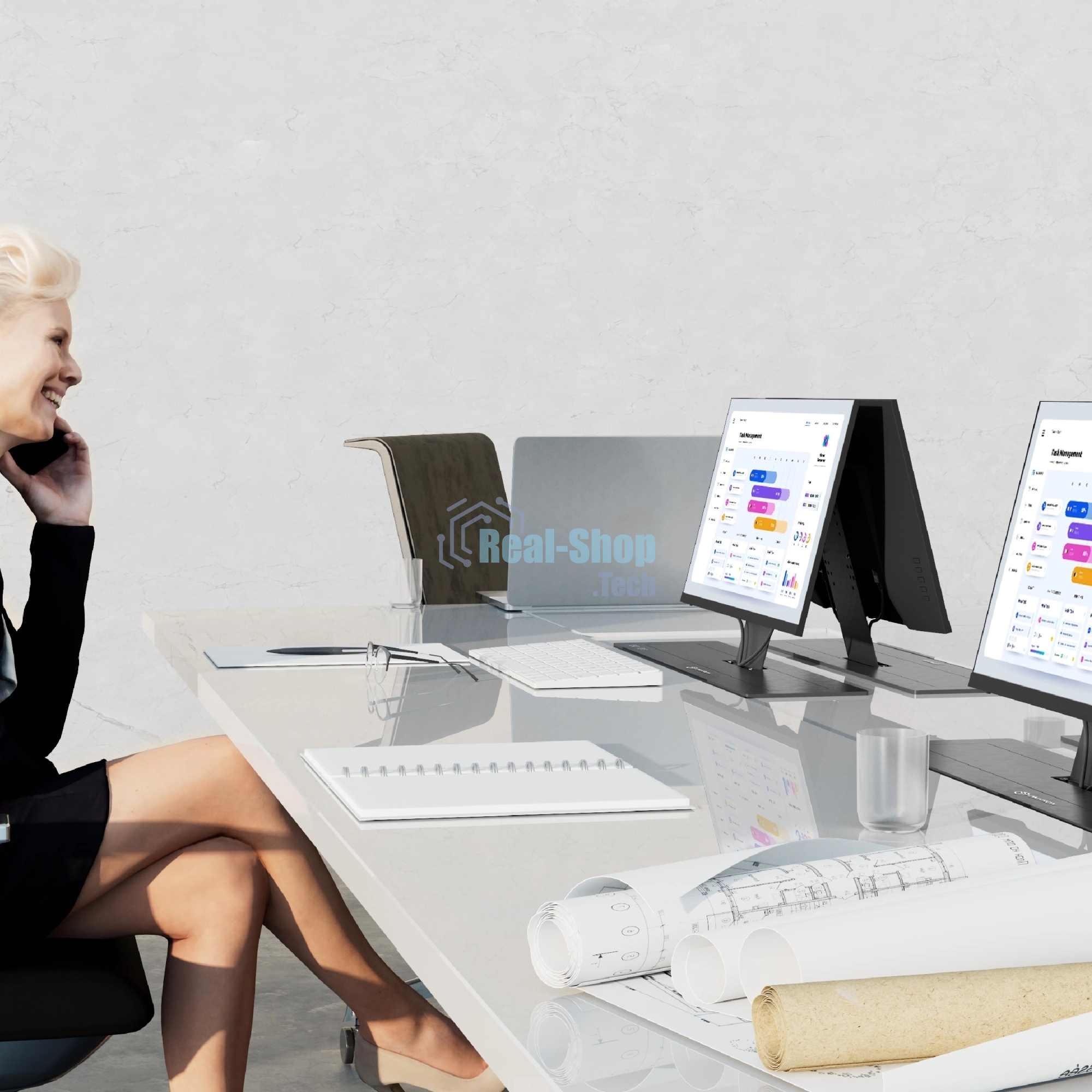 Кронштейн для мониторов Onkron NWS-SC24 черный 13