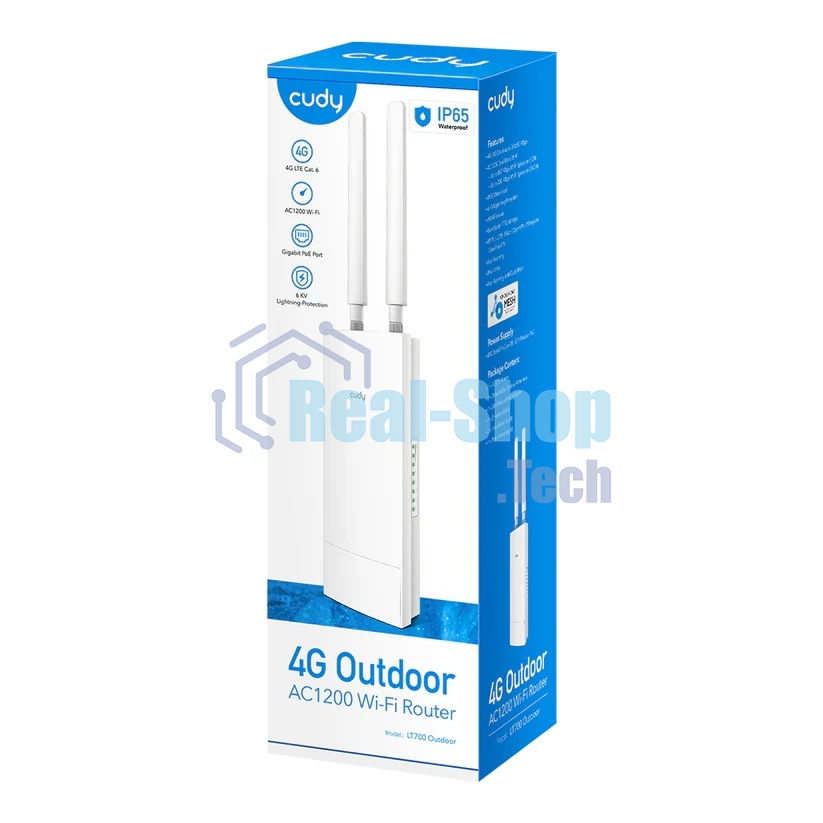 Точка доступа Outdoor 4G LTE Cat 6 AC1200 Wi-Fi Gigabit Router