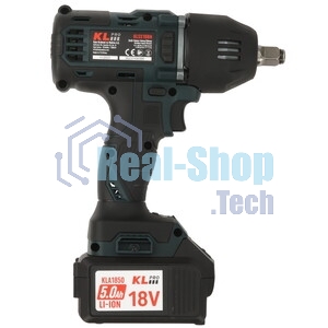 Профессиональный бесщеточный гайковерт аккумуляторный KLPRO KLSS18BH-50 (18В, Li-ion-2шт, 5.0А·ч, 400Нм, 2 скорости, подсветка,З/У,в кейсе)