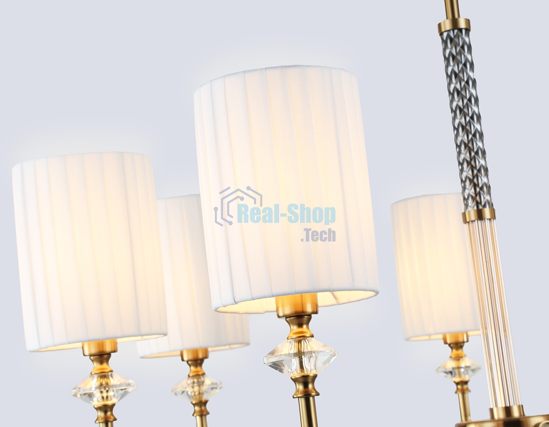 Люстра Ambrella light LH71503/7 BS/FR латунь/белый матовый E14*7 max 40W D840*640