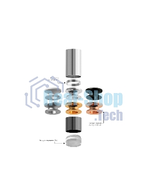 Насадка для корпуса светильника N6904 MCH хром матовый D60*H25mm Out20mm